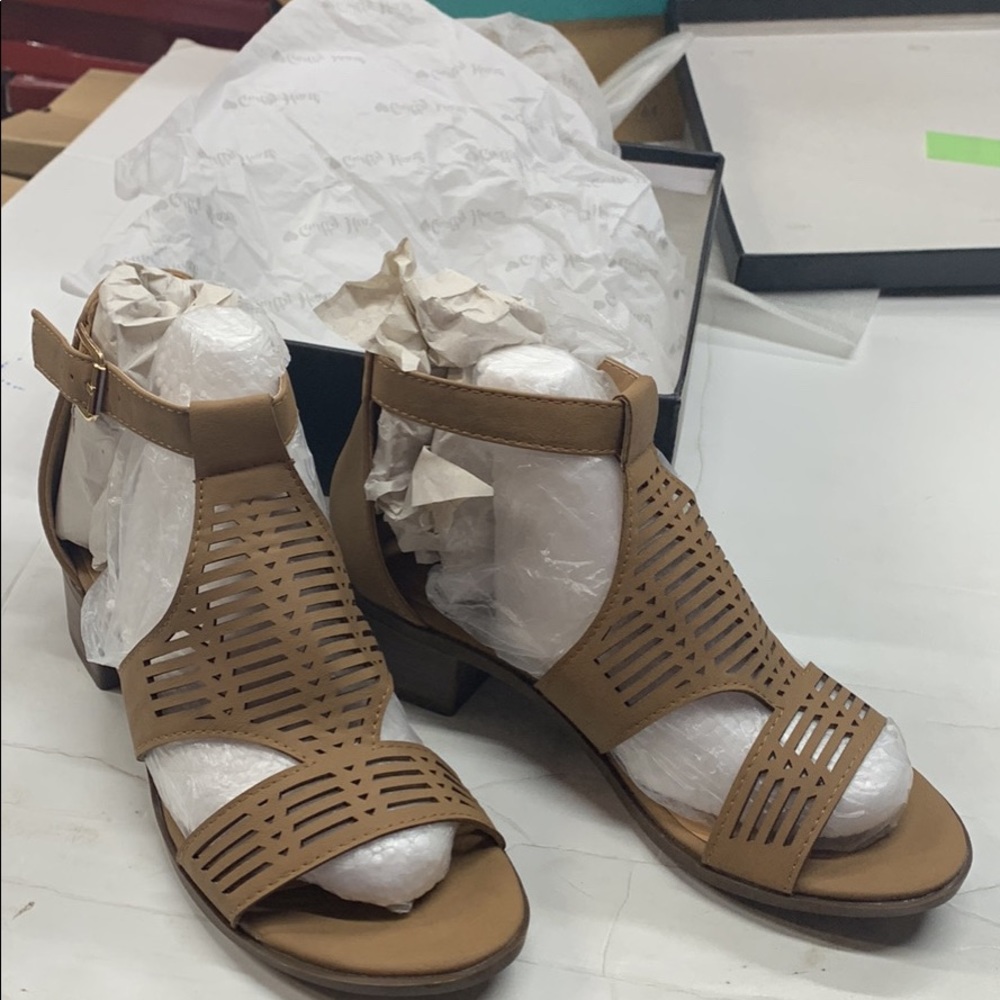 Women's Tan Sandal Booties